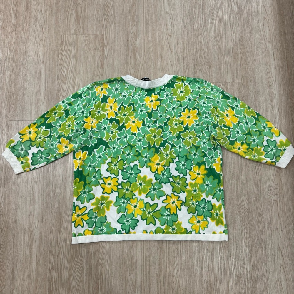 Bob Mackie Floral flower print short sleeve Cardigan - Picture 3 of 3